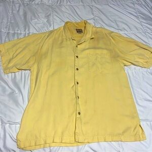 Vintage Tommy Bahama Silk Button Up Shirt Short Sleeve Large